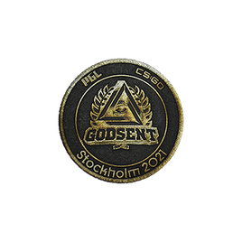 Нашивка | GODSENT (золотая) | Стокгольм-2021